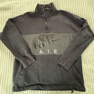Nike Men's Charcoal Zip-Up Sweater